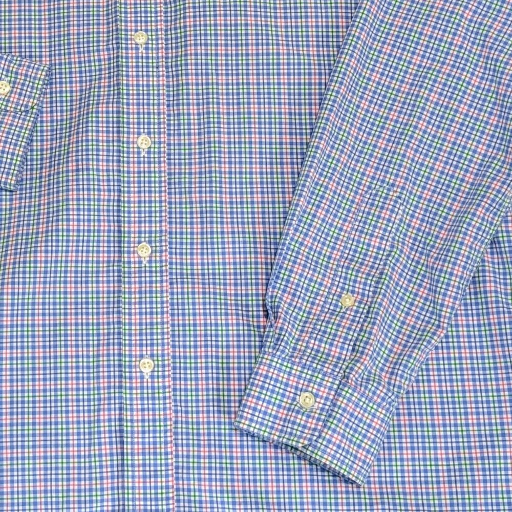Polo Ralph Lauren Men's Dress Shirt, Size L, Blue, White, Red and Green Plaid - Picture 2 of 7